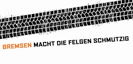 Bremsen macht die Felgen schmutzig